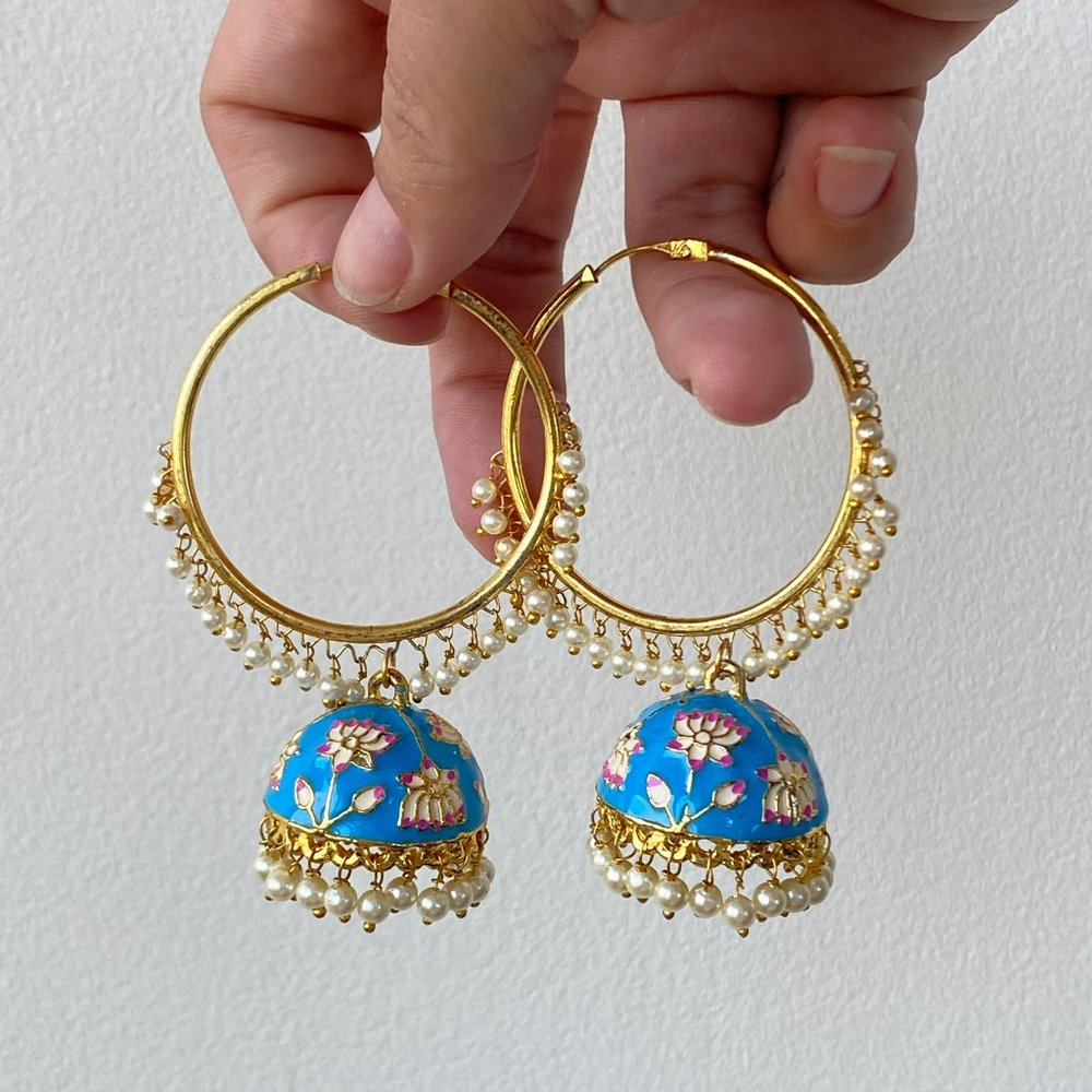 Hoop-Style Jhumka Earrings from India